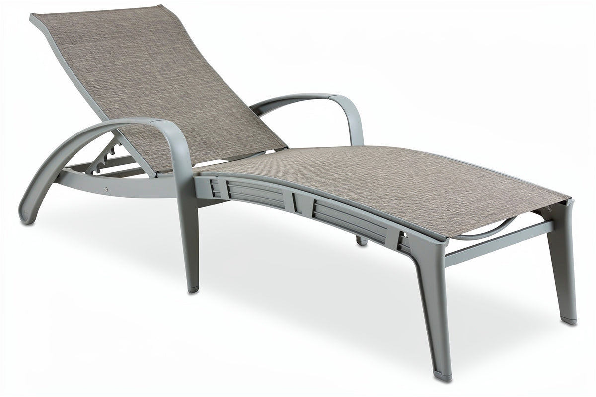**Technische titel in het Nederlands: Luxe ligstoel met verstelbare rugleuning en aluminium frame**