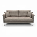 **Moderne stoffen bank met kussens**