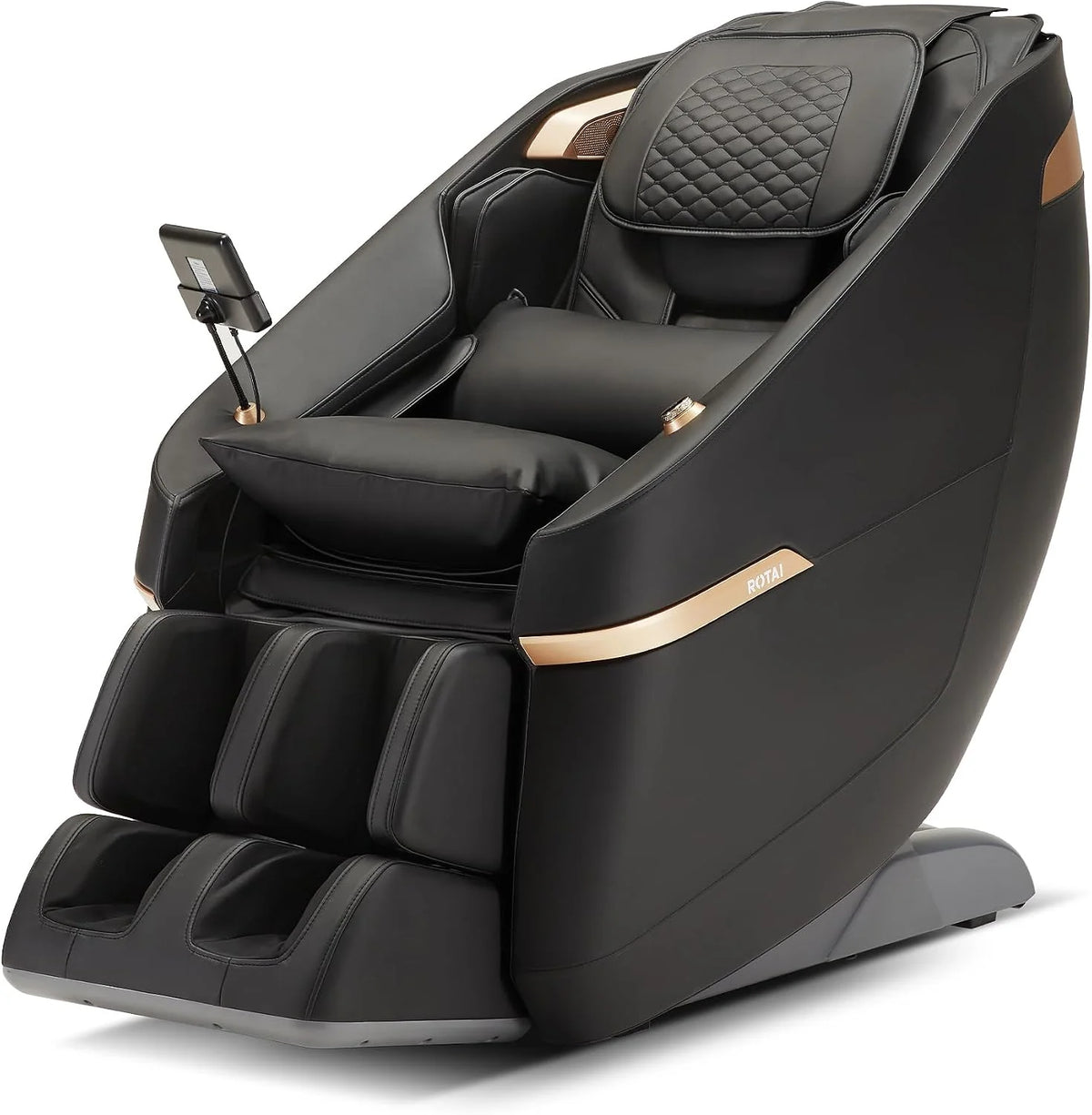 ROTAI Multifunctionele Massagestoel - 3D Vaste Massageschijven, Bluetooth, Verwarmde Schouderbanden, Volledige Lichaamsmassage met Voetmassage - Ideaal Cadeau voor Thuisgebruik