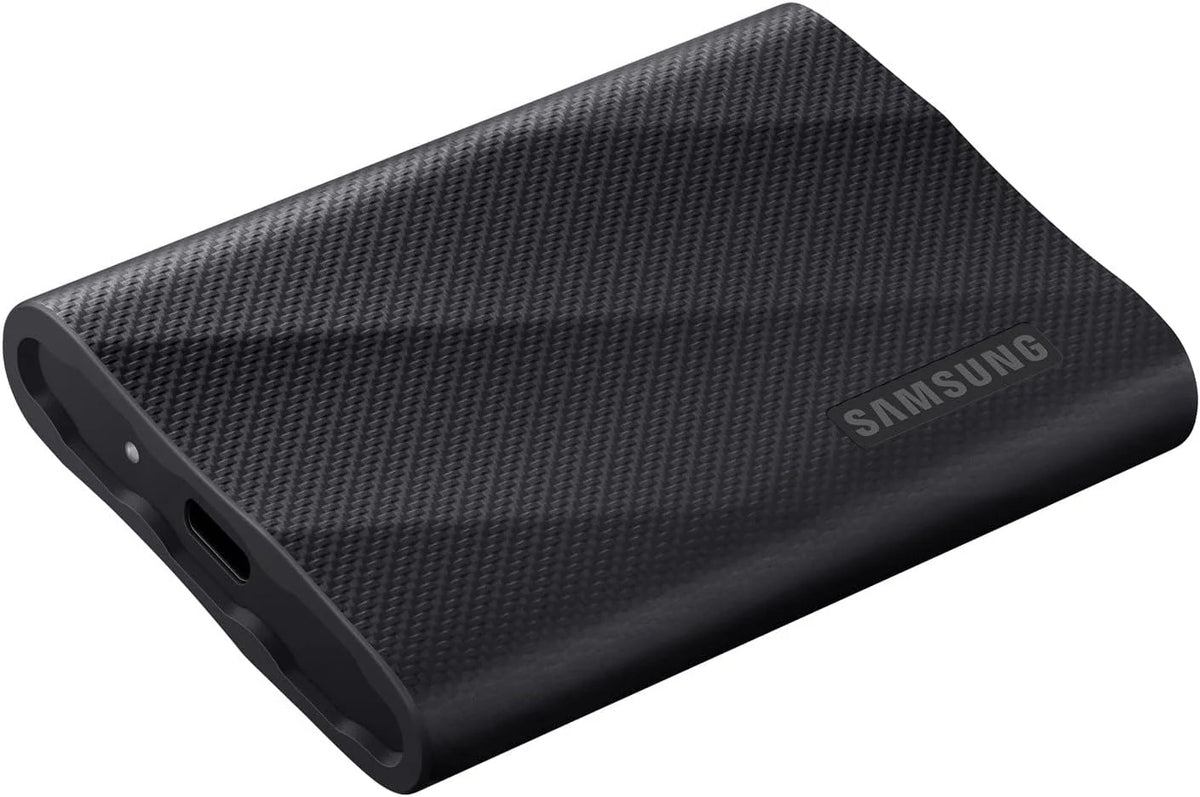 Samsung Portable SSD T9, 2TB, 2.000 MB/s lezen, 2.000 MB/s schrijven, USB 3.2 Gen.2x2, externe harde schijf voor professionele gebruikers, compatibel met Mac, PC, Android en 12K camera's, MU-PG2T0B/EU